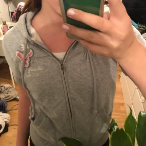 Ärmlös zip up hoodie - Ärmlös zip up från American Eagle. Står ingen storlek men jag tror att det är S eller XS