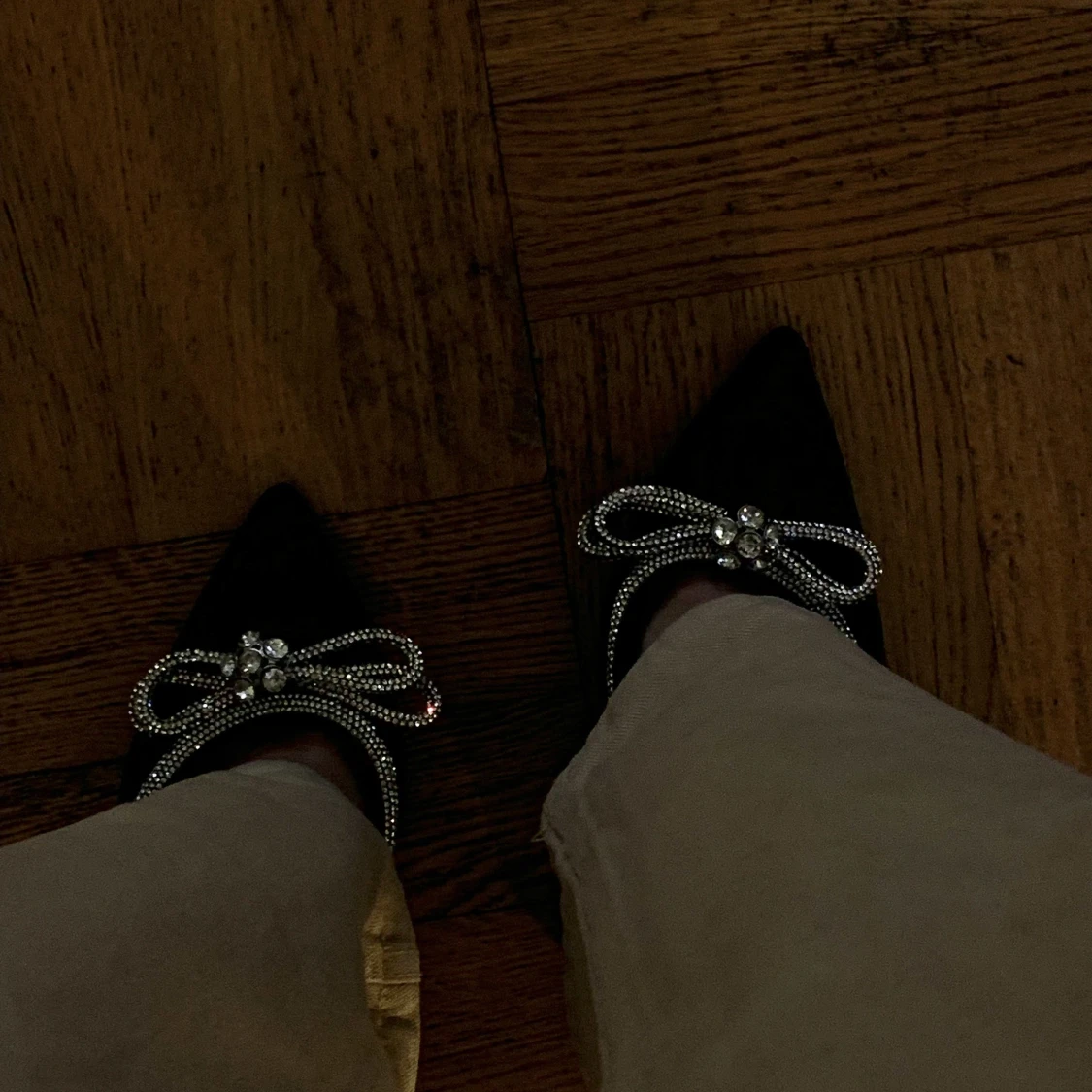 Klackskor med rhinestone  - 90