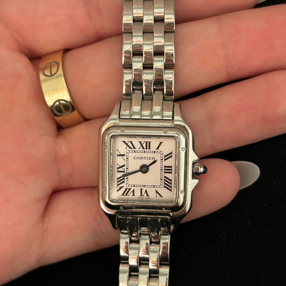 Silver Cartier Panthere klocka | Plick Second Hand