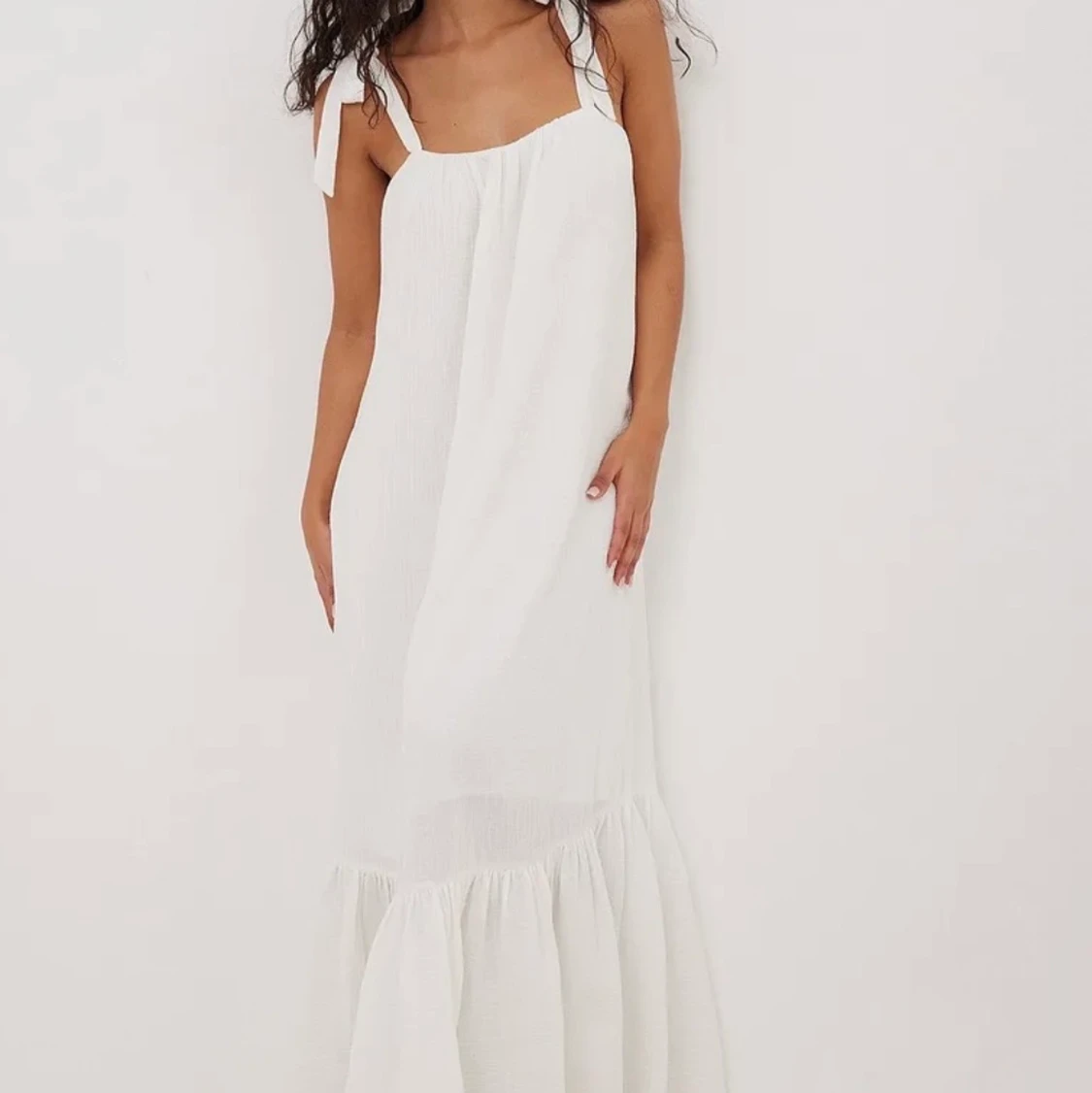 Vit Maxi klänning  - 90