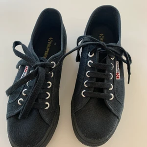 SUPERGA SVART STRL 37 - Perfekt skick, knappt använda