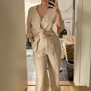 Linen set (shirt and pants) from zara, new with price tags, 100% linen