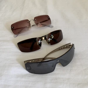 Solglasögon - 🖤 KLICKA INTE på köp nu, kontakta mig vid intresse! 🖤 Tre solglasögon från olika märken i lite wrap around-modell!