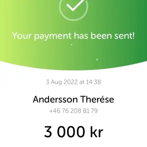 Bedrägeri!therese Andersson lurar folk på pengar,jag har blivit lurad då jag trodde att jag skulle få en x-länk armband,jag har betalat 3000kr till henne via swish.