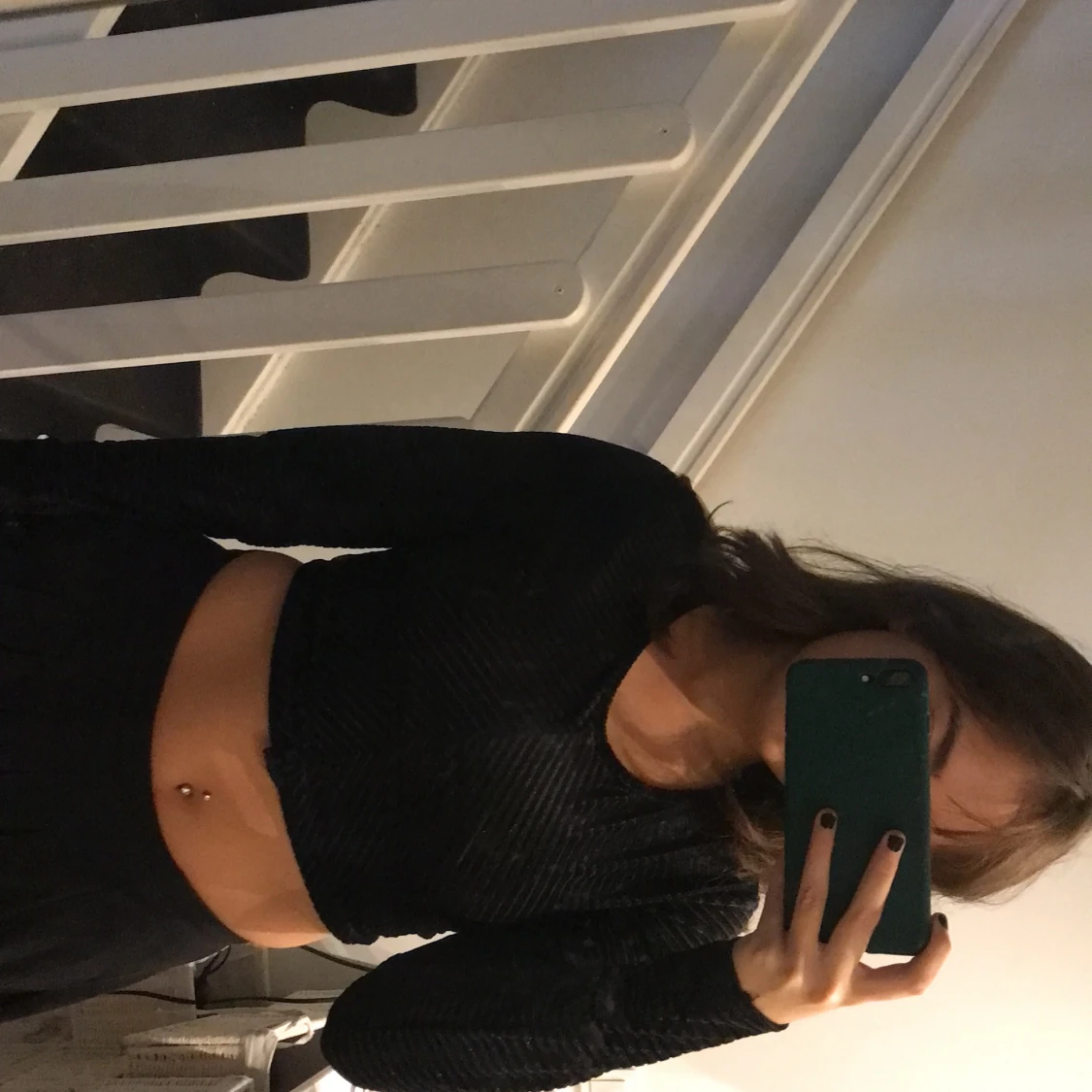 Fin svart unik topp  - 90