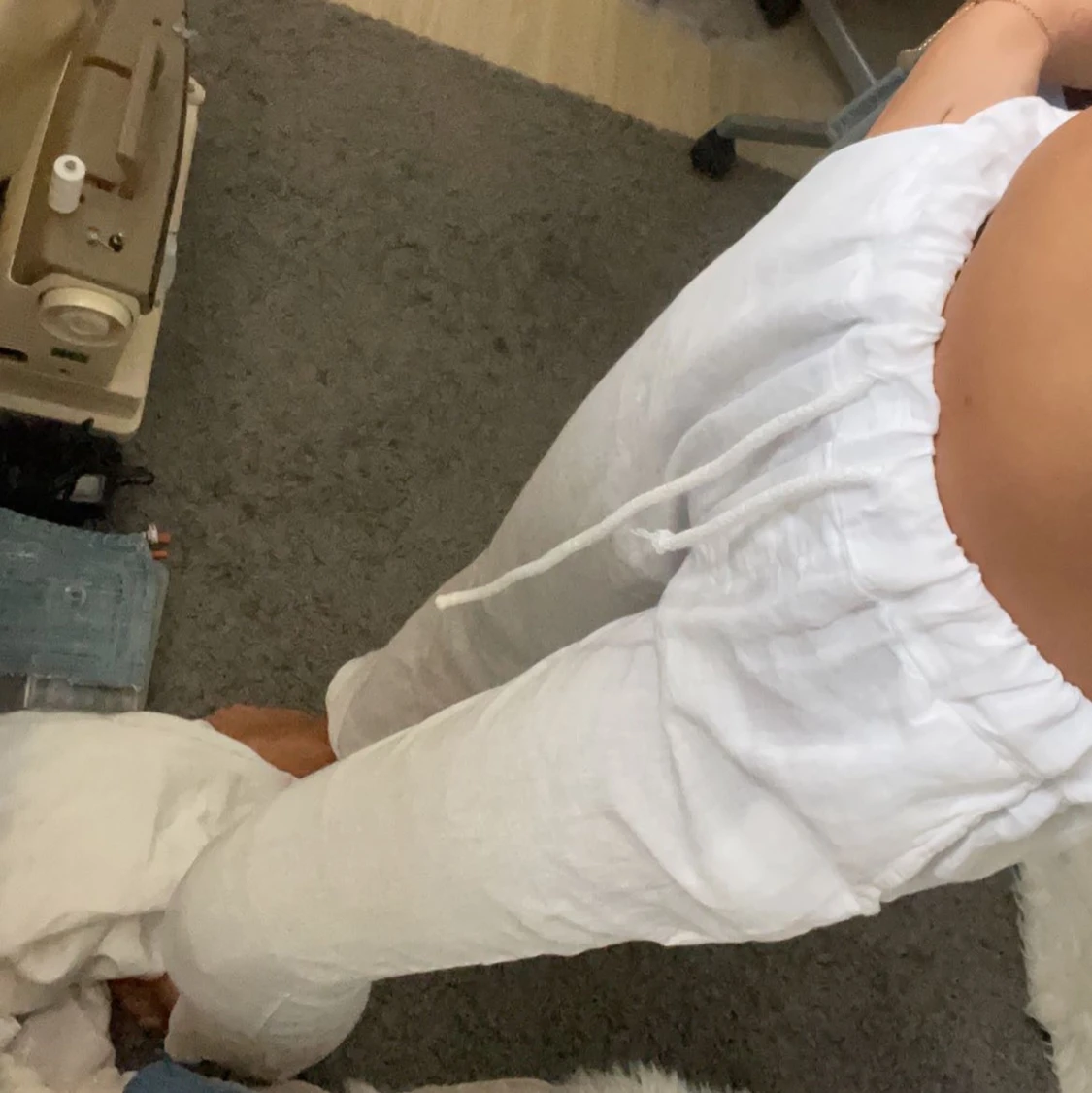 Vita linnebyxor  - 91