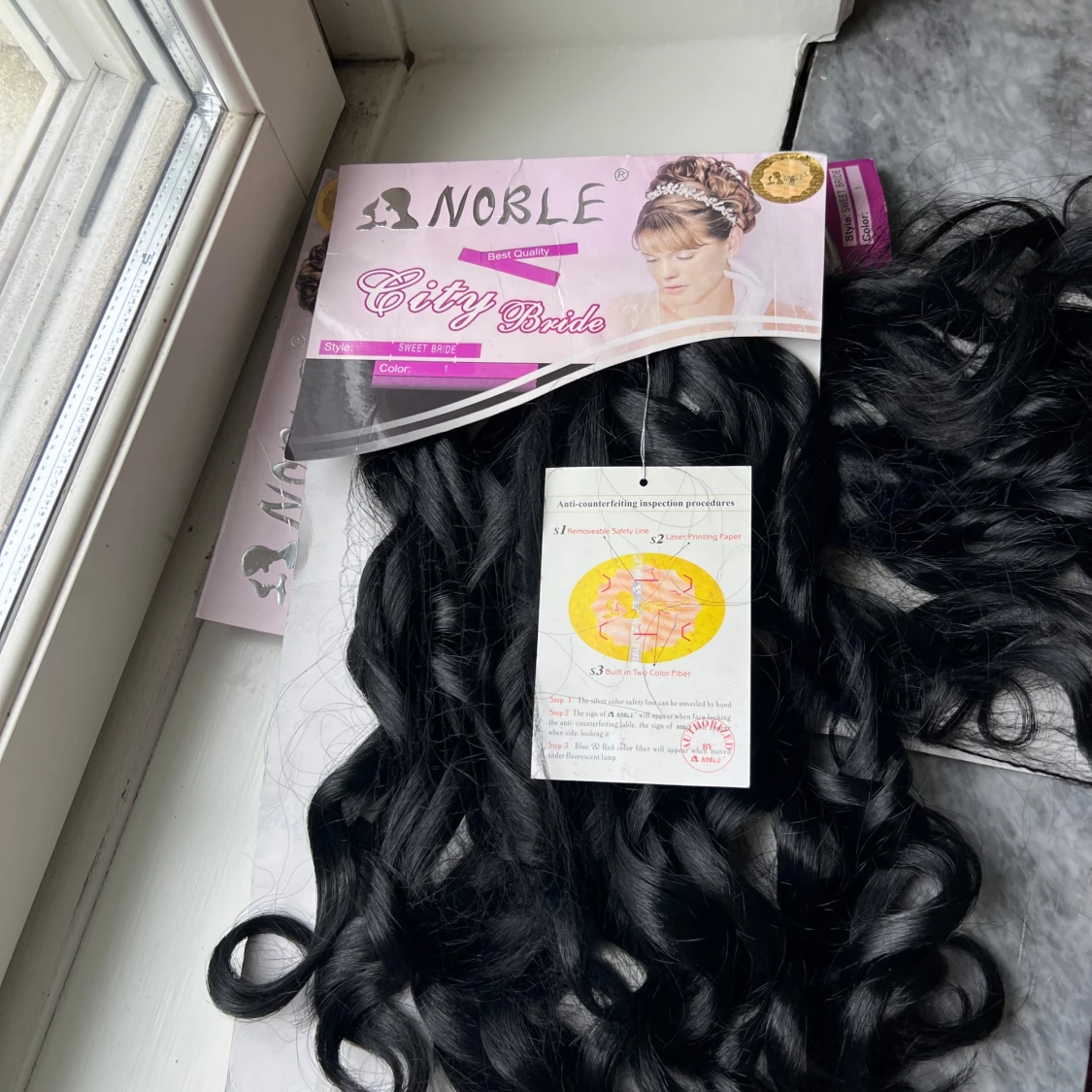 Noble City Bride svarta löshår - 4
