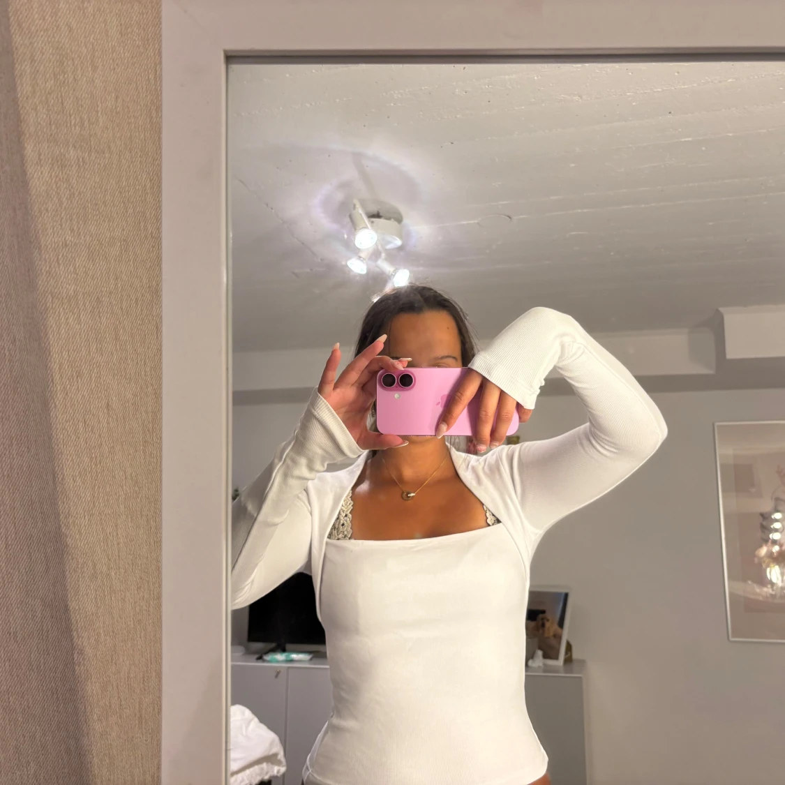 Vit långärmad topp från Zara - 1