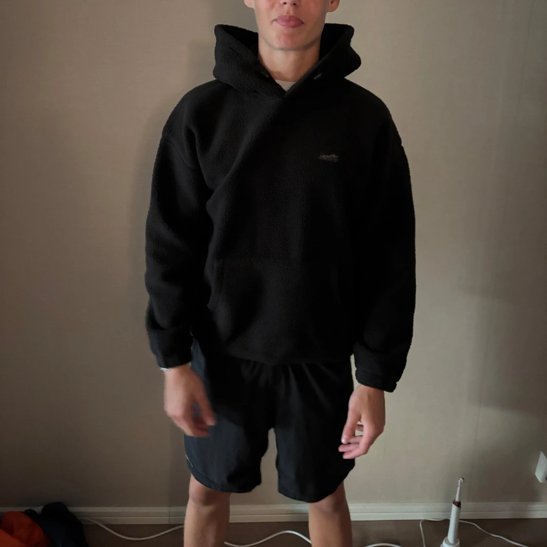 Svart fleece hoodie från Levi's - 2