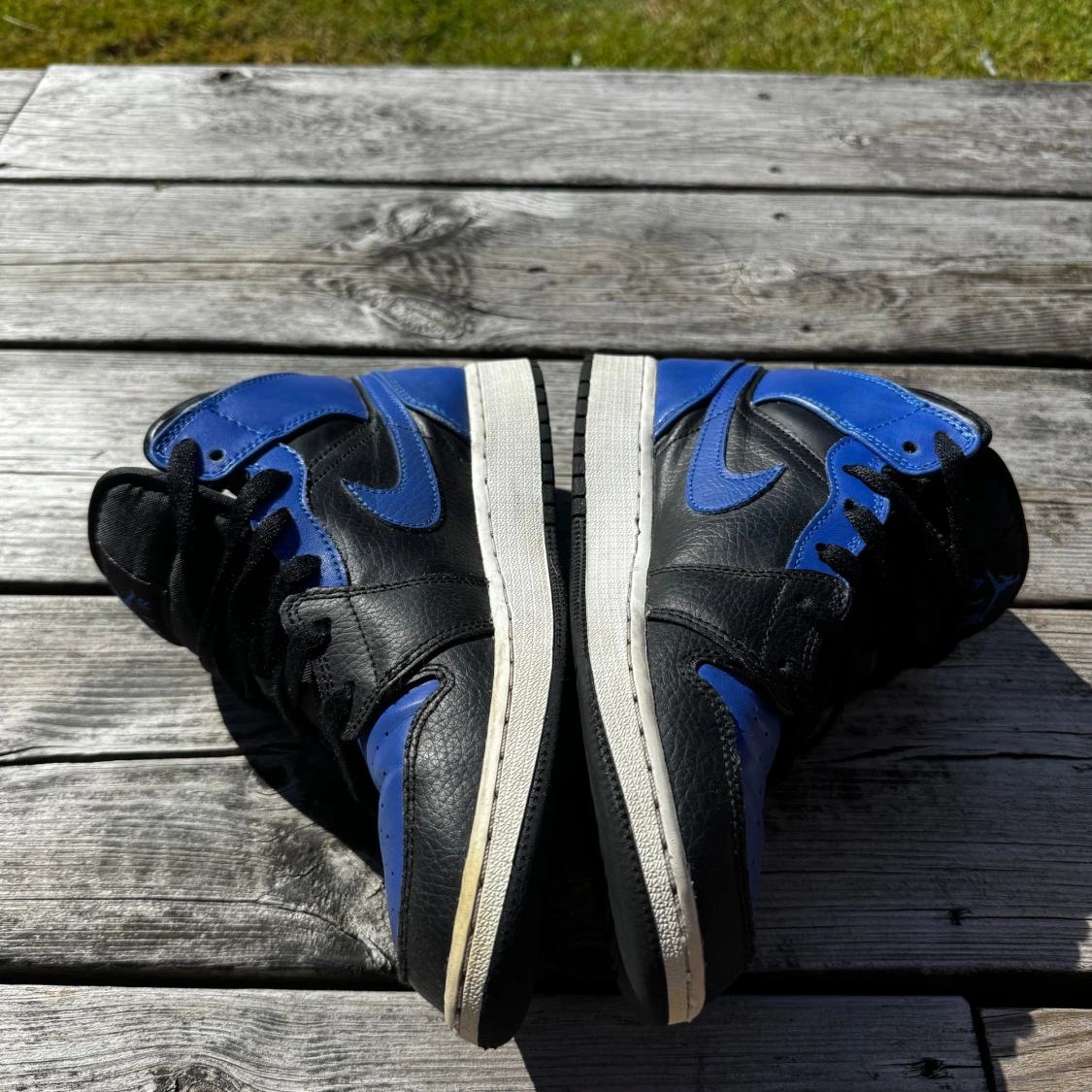 Nike Air Jordan 1 svart/blå sneakers - 1