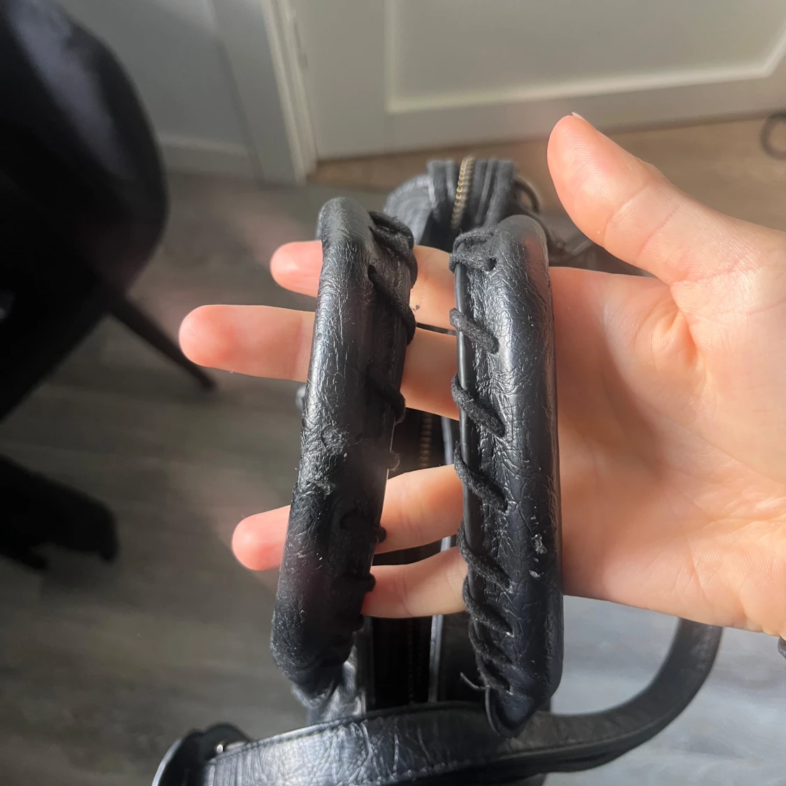 Svart läderväska - 4