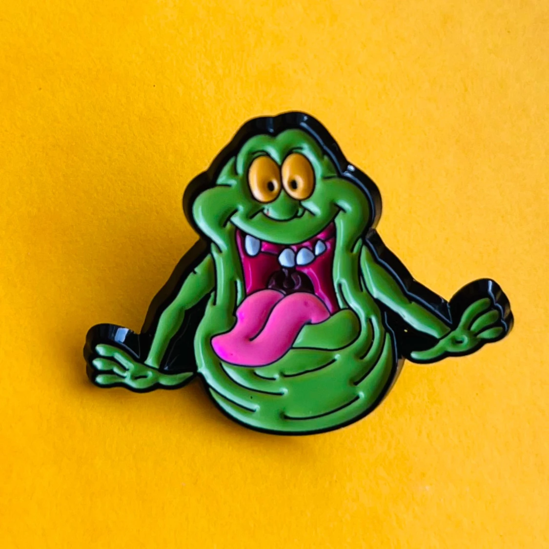 Grön Slimer pin från Ghostbusters