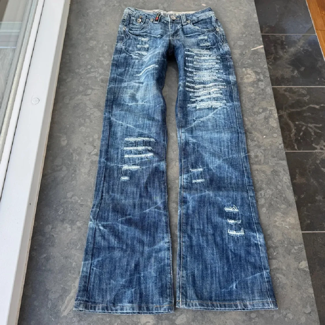 Monkey Fever blå bootcut jeans