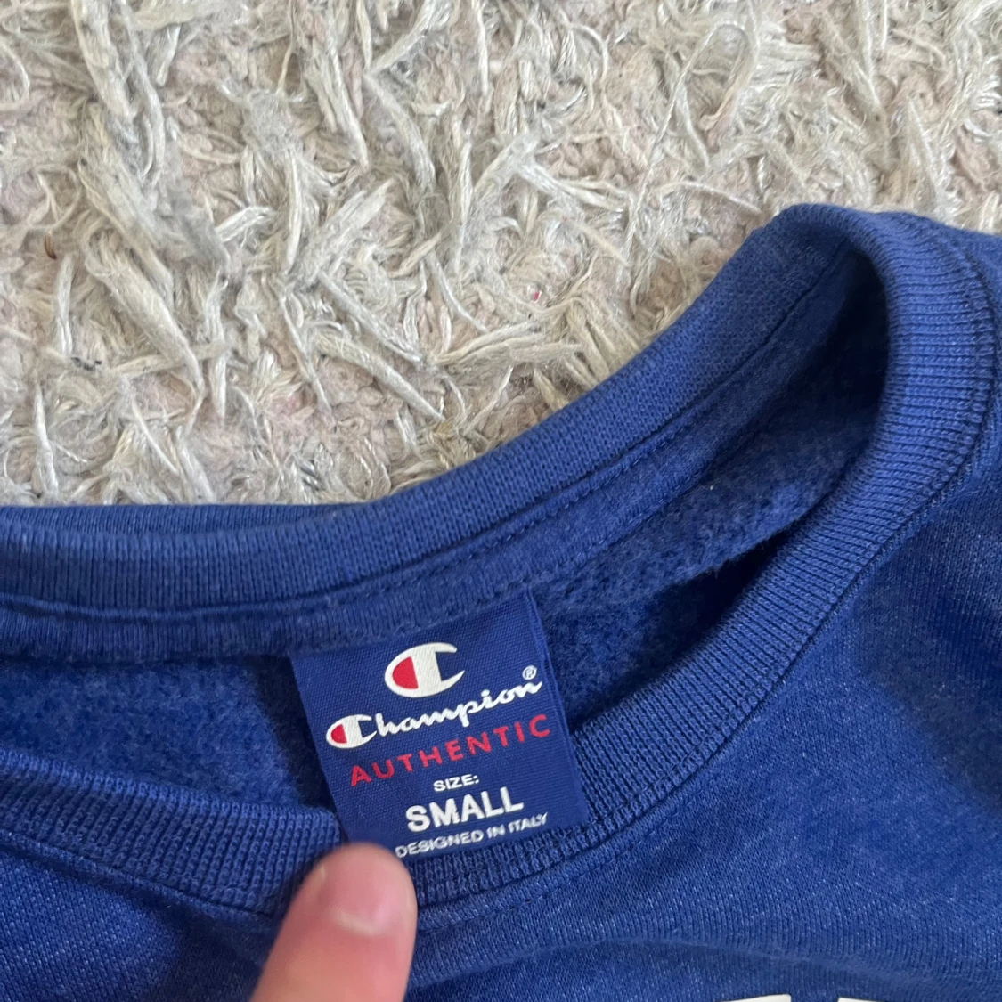 Blå Champion sweatshirt med tryck - 2