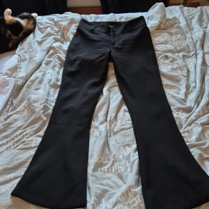 Y2k bootcut kostymbyxor - Y2k Bootcut kostymbyxor från Gina Tricot! Supersnygga, storlek Medium. Säljer då jag inte använder de. Köpta på Vinted, fint skick, hittar inga defekter utom att knapparna framtill är lite lösa ❤️🪩 Djur i hemmet 🌟🌺