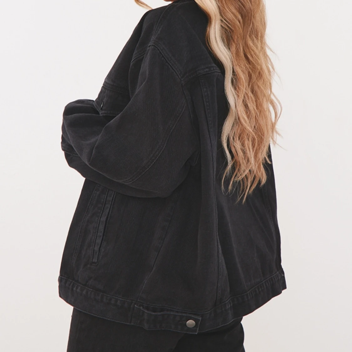 Grå jeansjacka  - 1