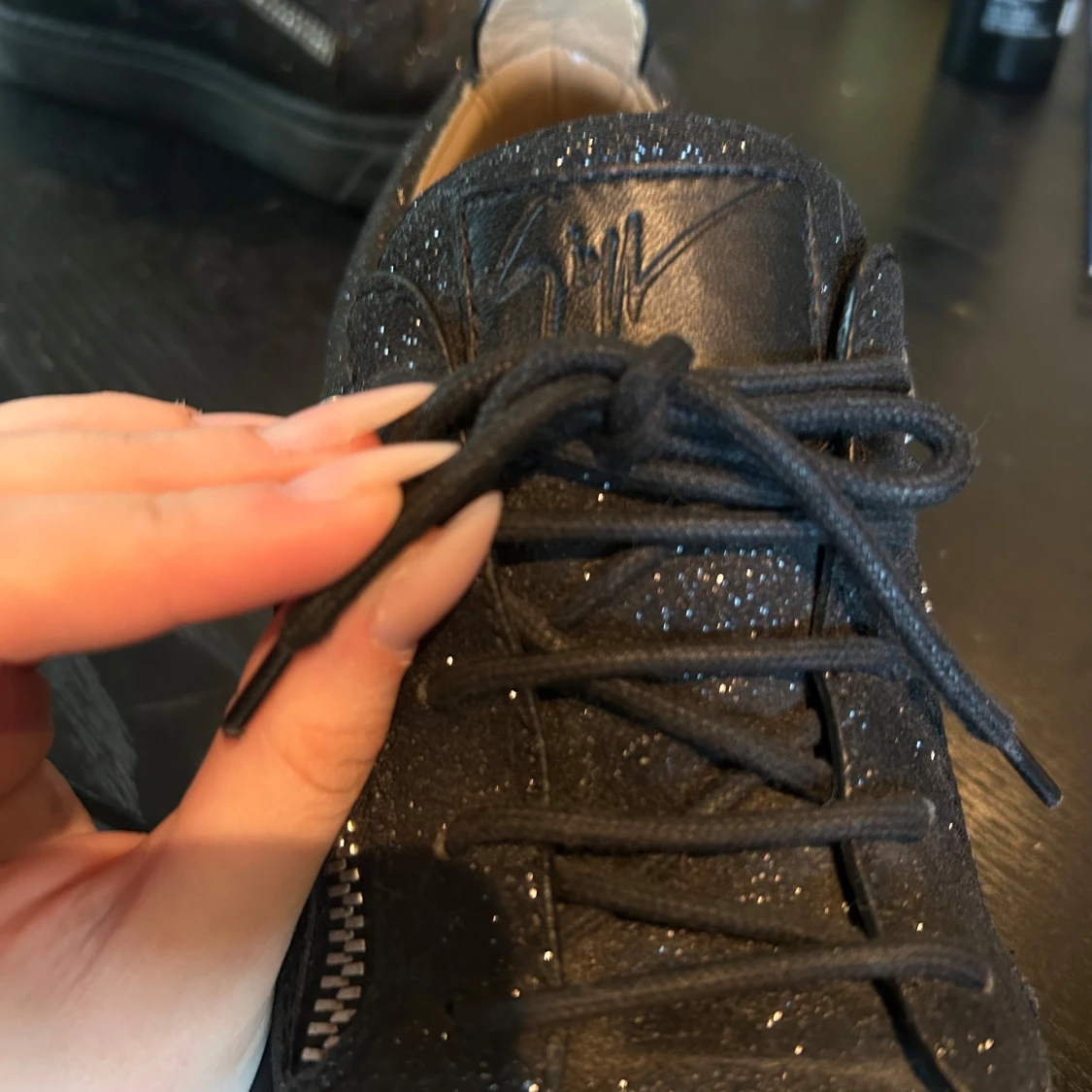 Svarta glittriga sneakers från Giuseppe Zanotti - 4