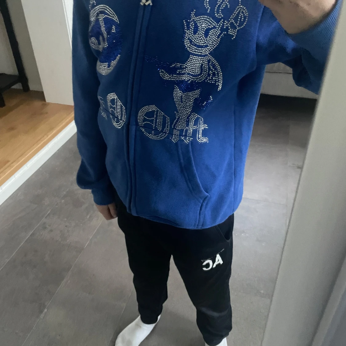 Blå sip hoodie - 3