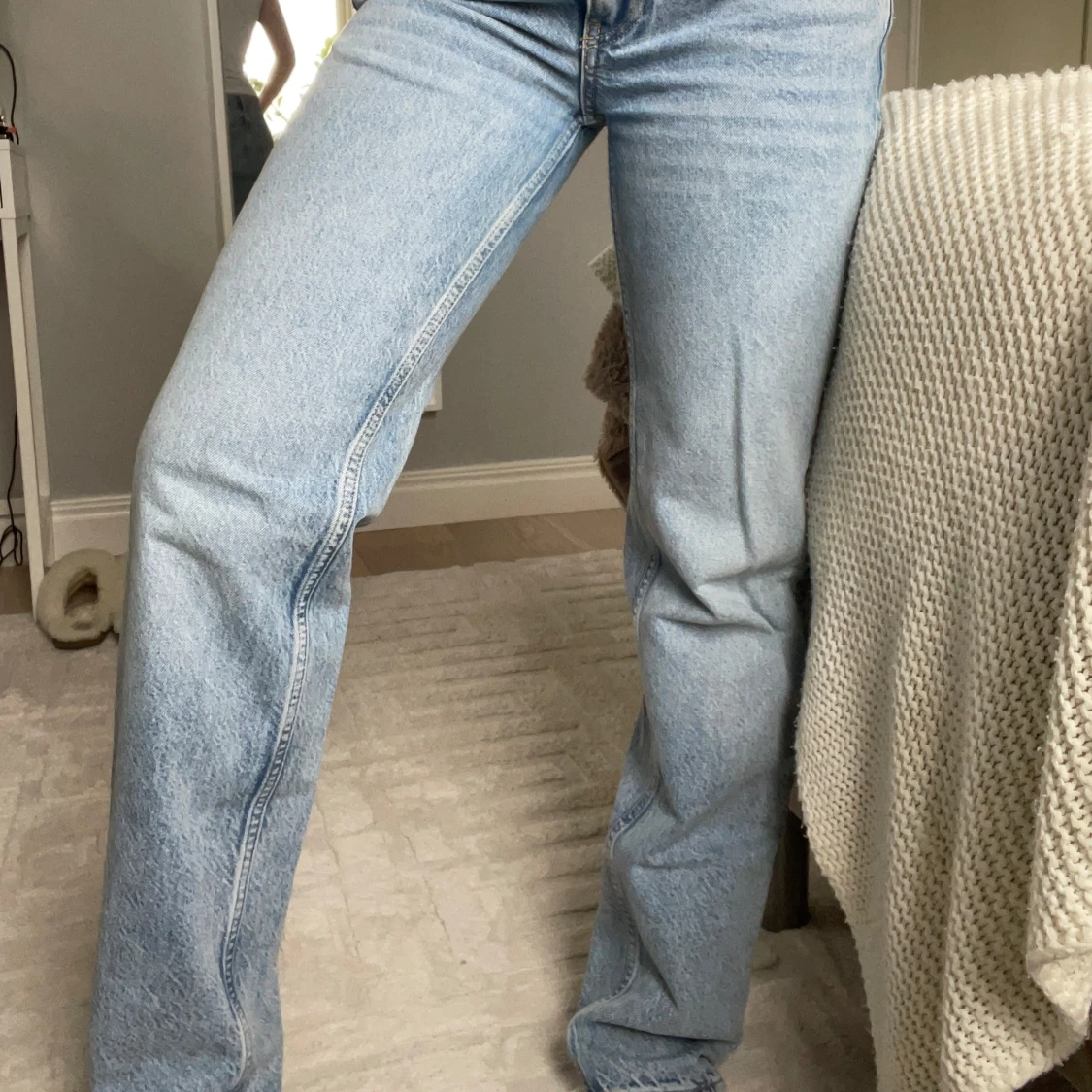 Ljusblå raka jeans - 1