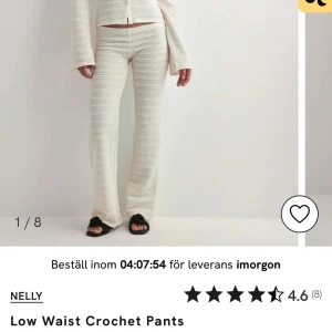 Vita virkade byxor från Nelly - vill någon byta dessa??? har i xs men söker ett par i xxs