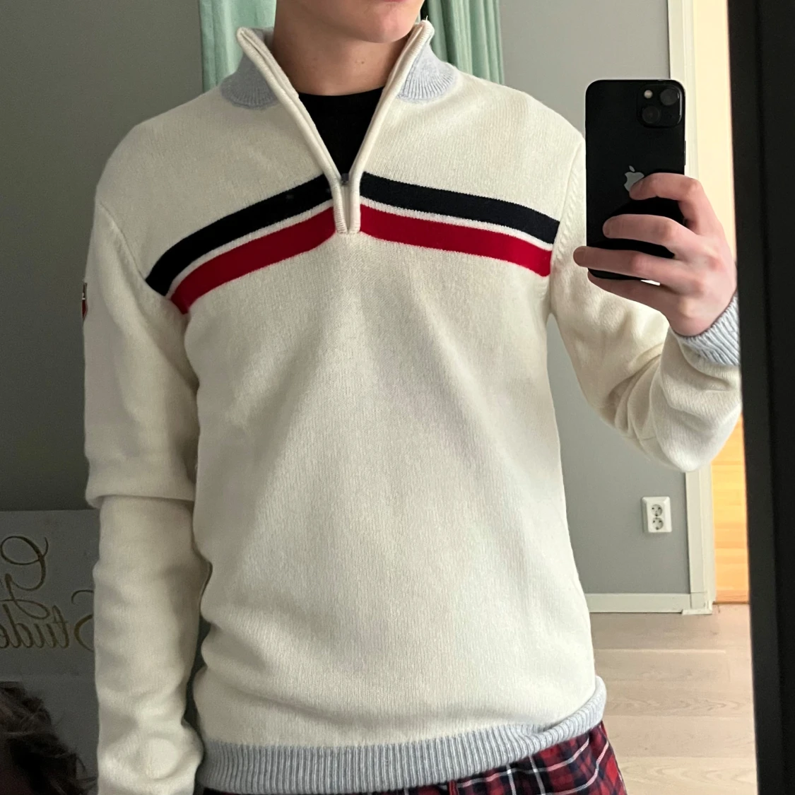 Vit skidtröja/fleece från Swix