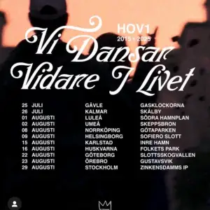 Säljer två ståplatser till HOV1s Vi Dansar Vidare i Livet 25 juli i Gävle 