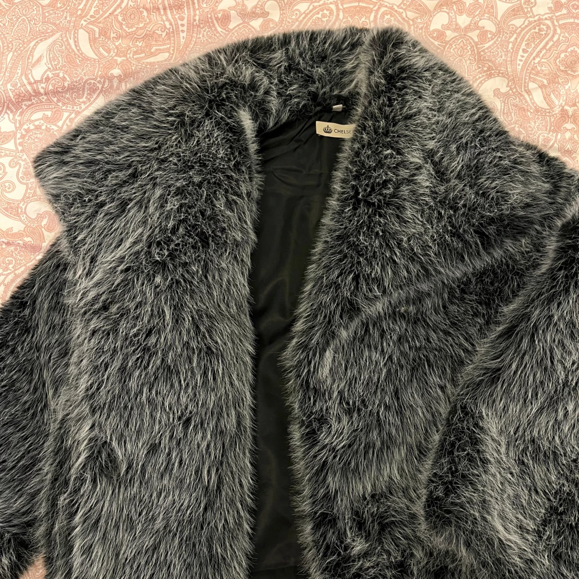 Grå päls jacka  - 2