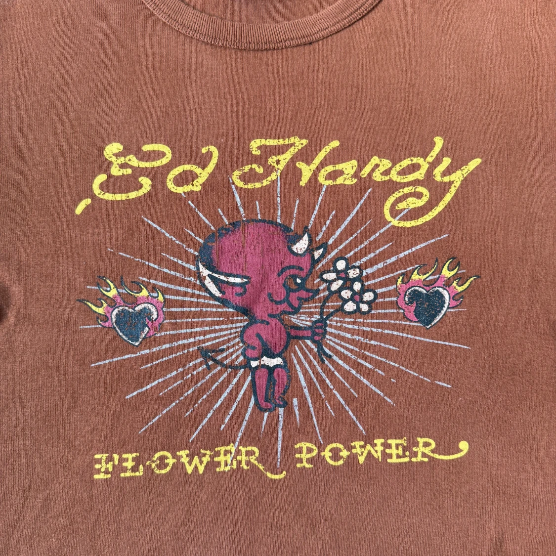 Brun t-shirt från Ed Hardy x Urban Outfitters - 1