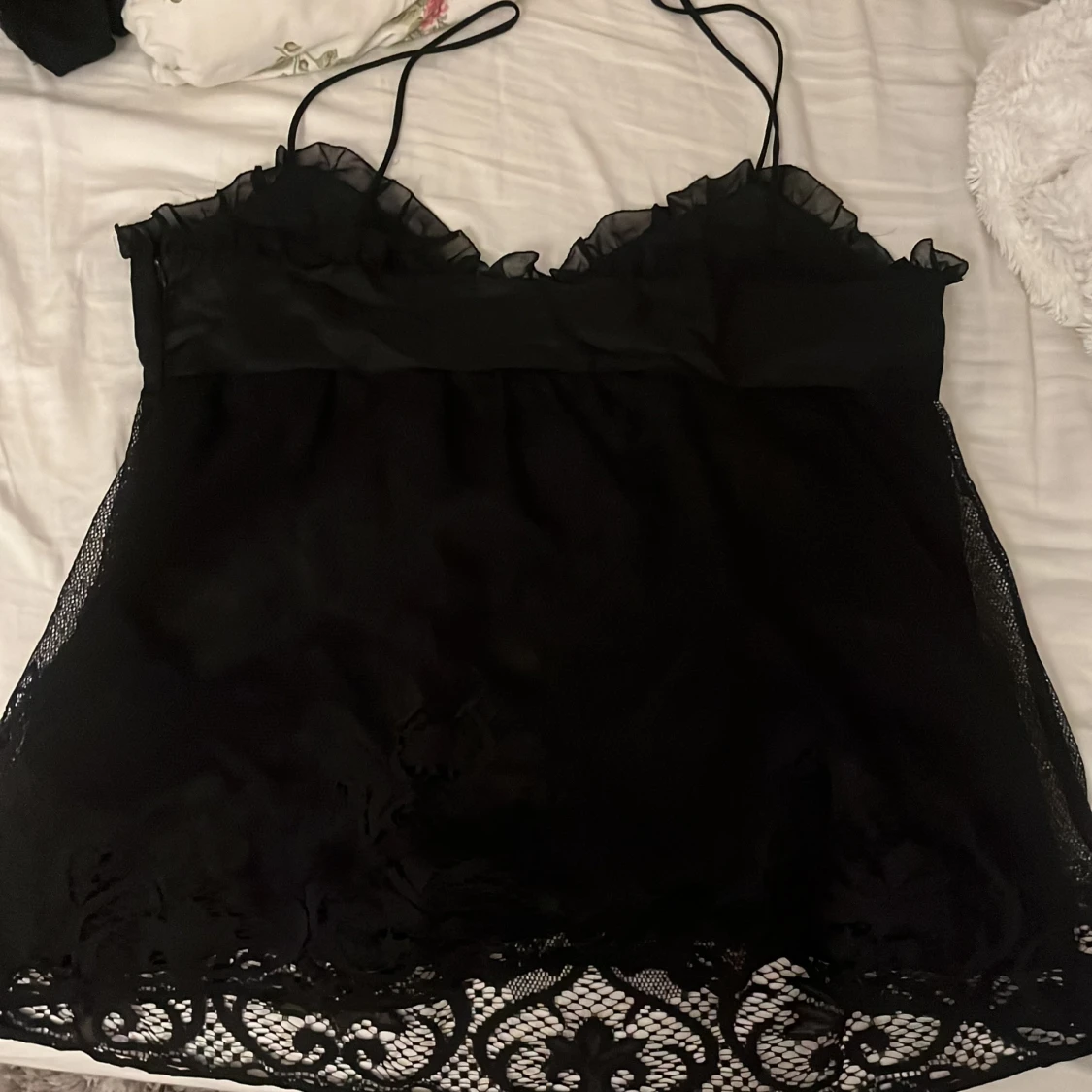 Svart axelbandslös topp från Zara Basic - 1