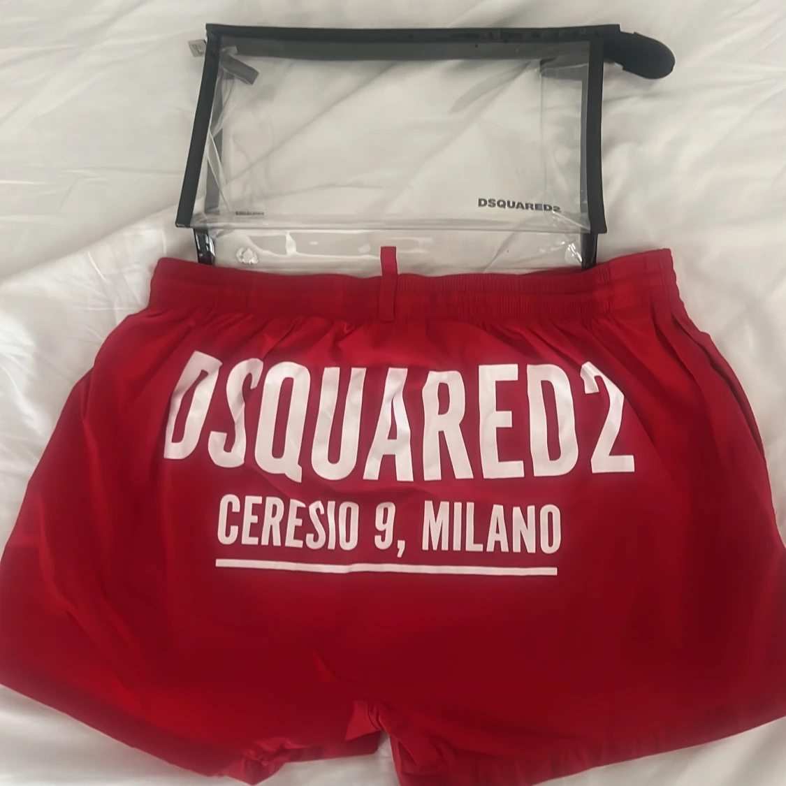 Röda badshorts Dsquared2