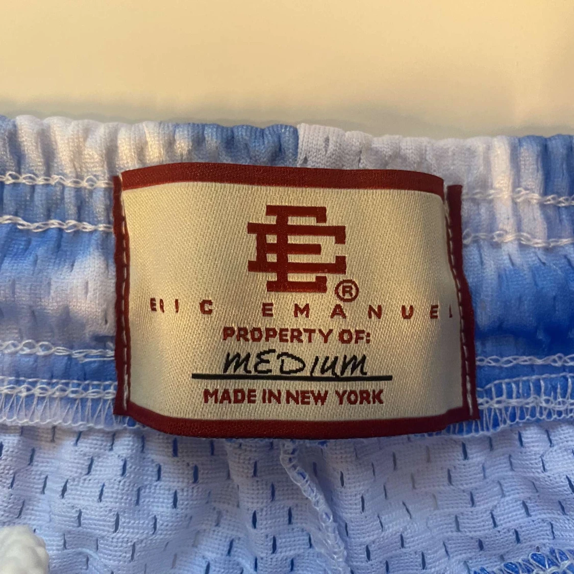 Blå molnmönstrade meshshorts EE M - 3