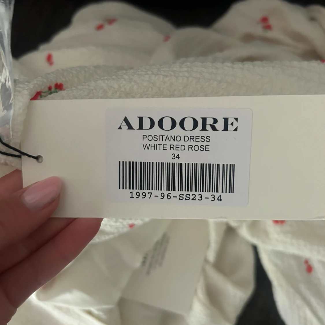 Vit blommig Positano-klänning Adoore - 2