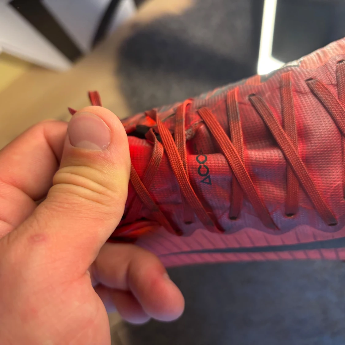 Nike Mercurial röda fotbollsskor storlek 44,5 - 4