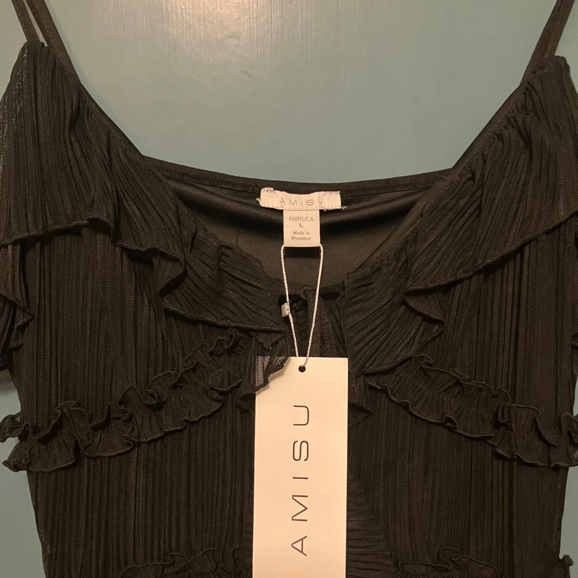 Svart trendig topp - 1