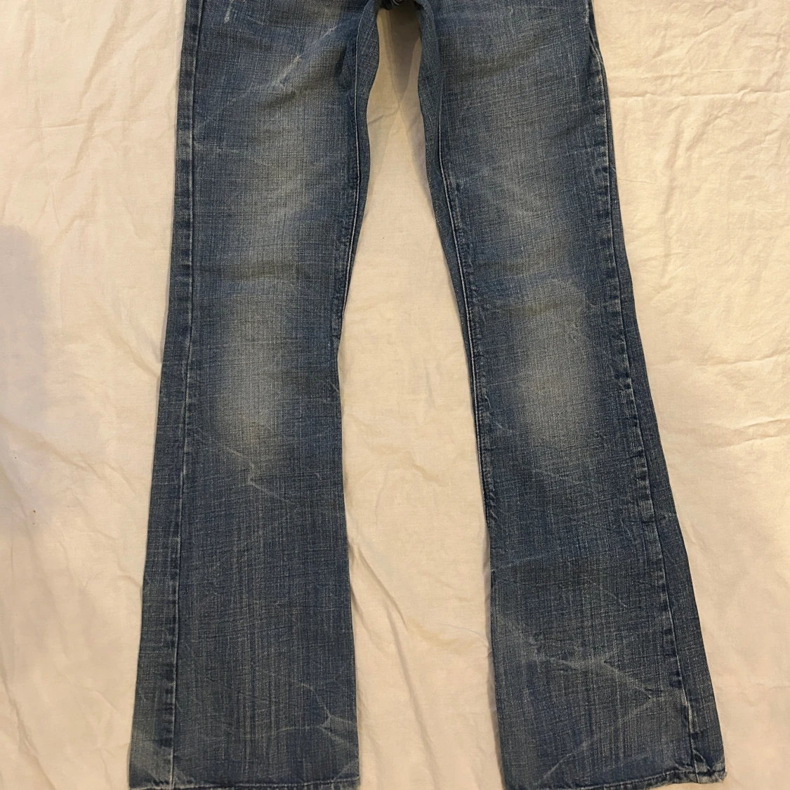 Vintage jeans från River Island med låg midja och flared ben - 1