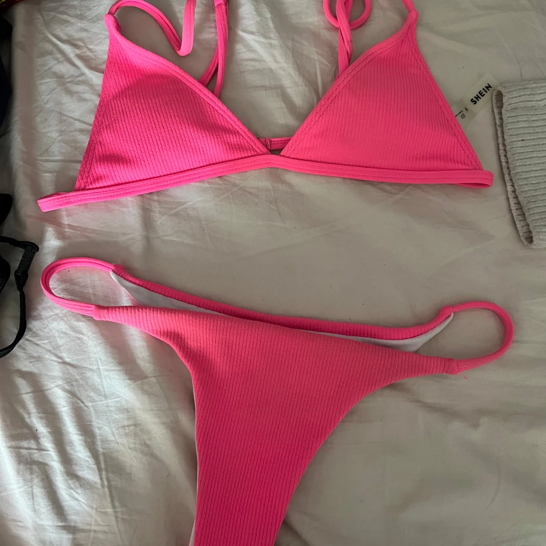 Rosa ribbad bikini