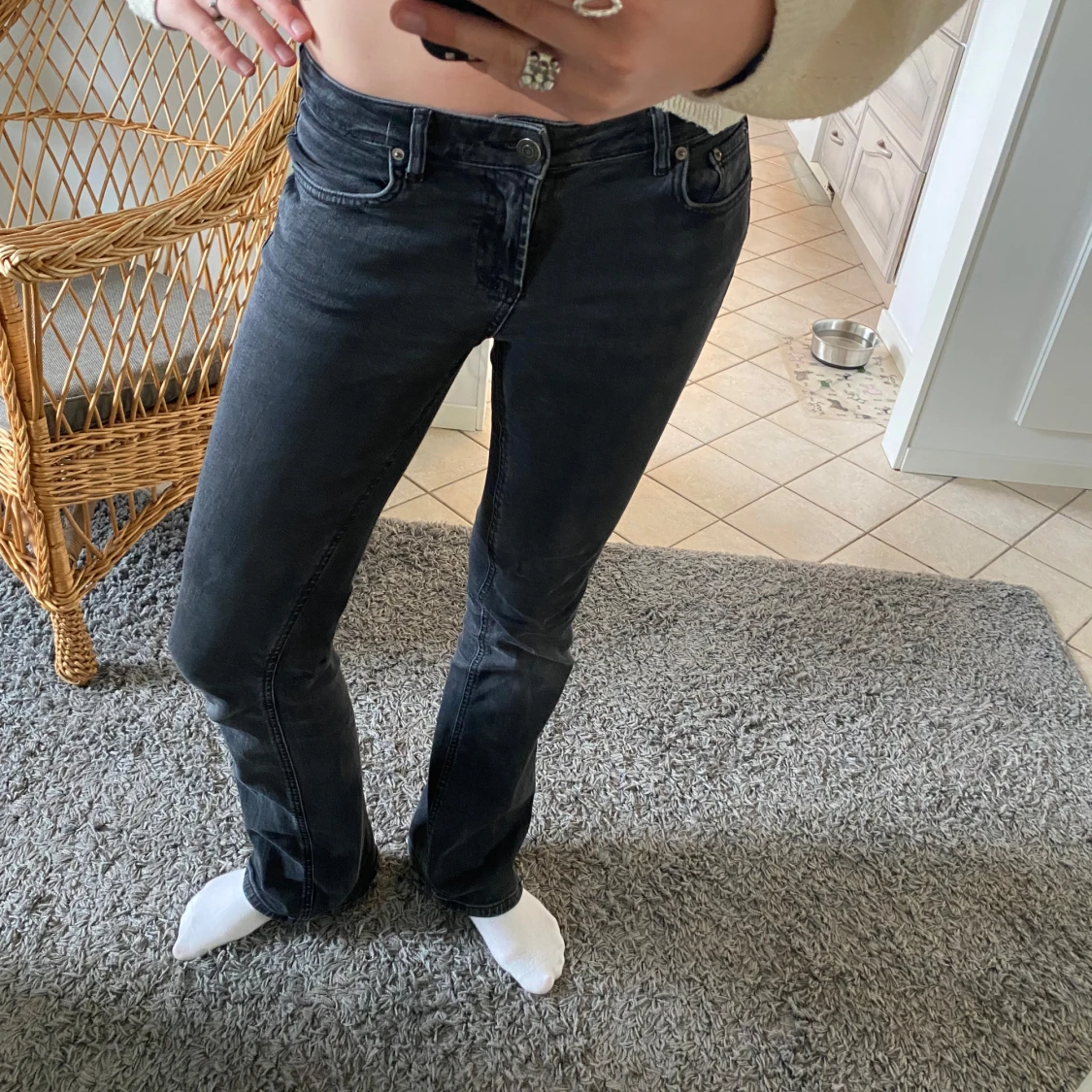 low waist bootcut jeans - 1