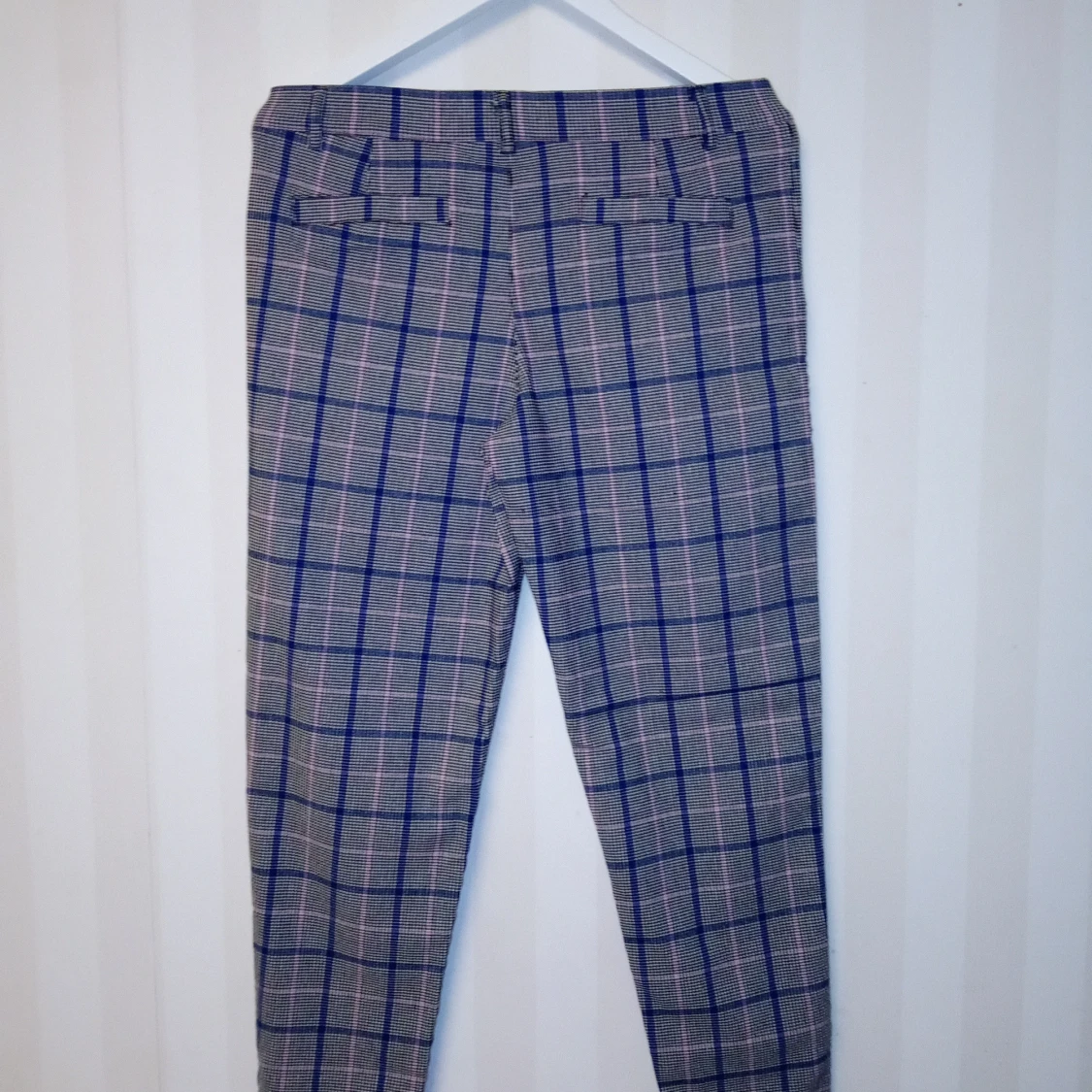 Rutig byxa från Frilivin, blå/rosa, M - 4