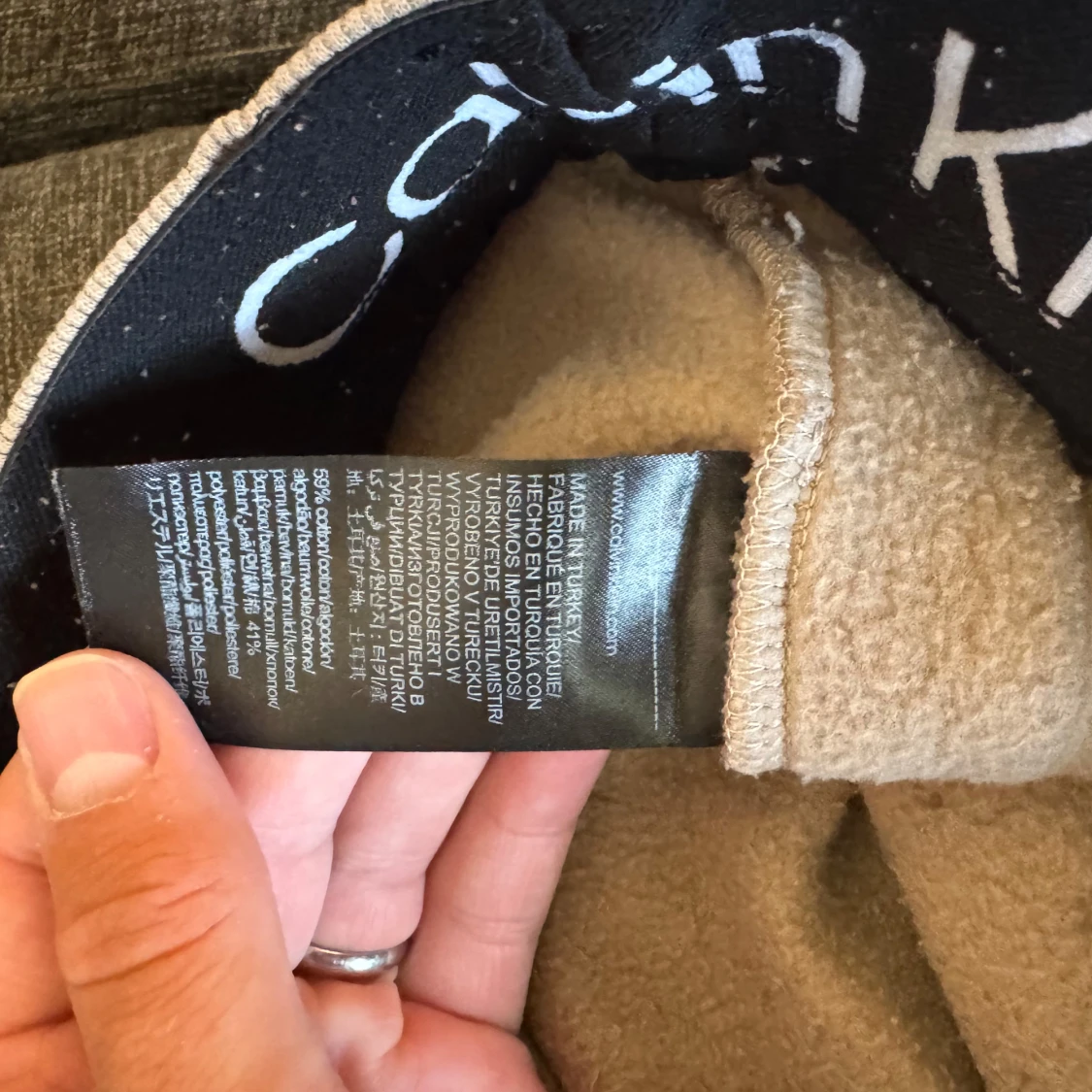 Beige mjukisbyxor Calvin Klein Jeans M - 1