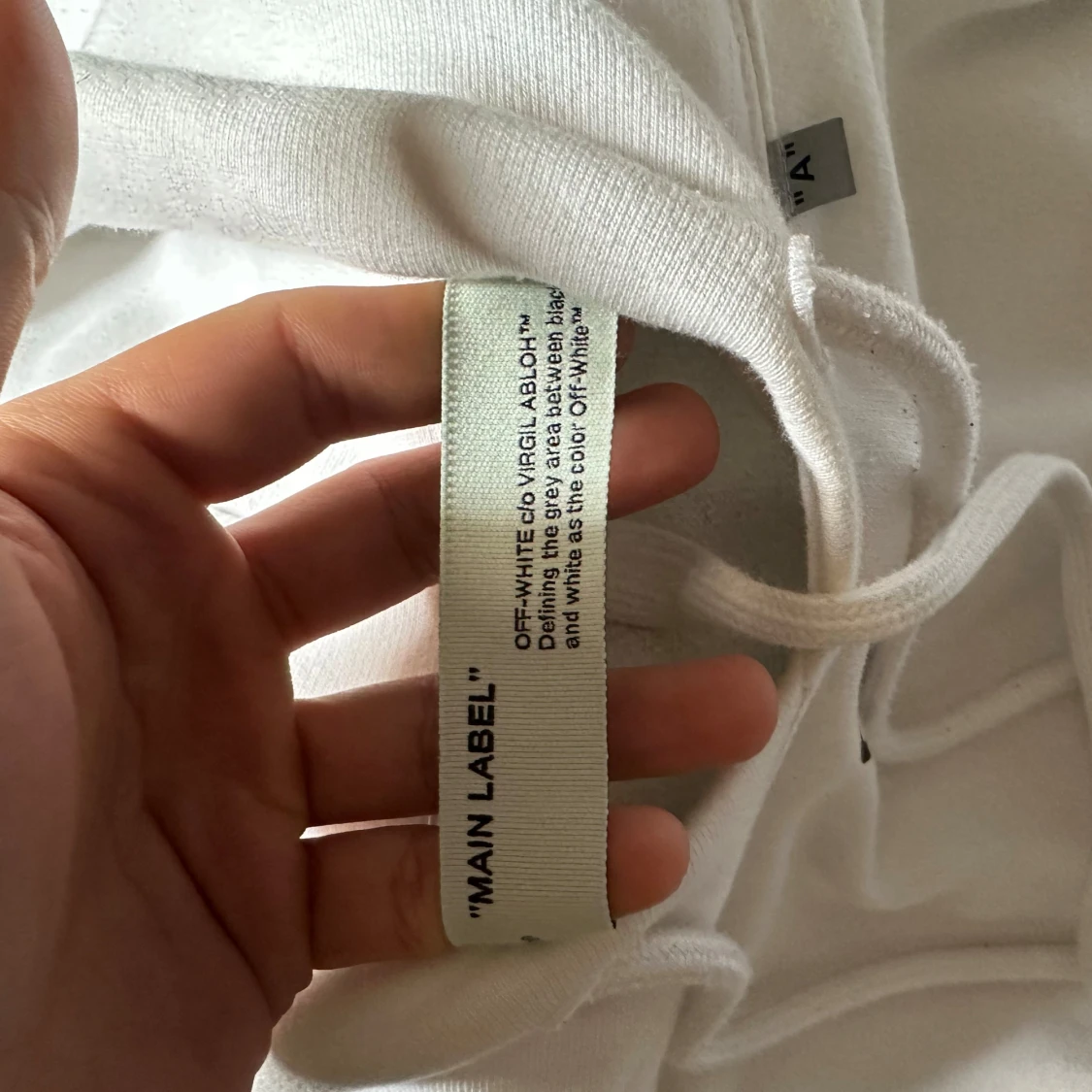 Vit Off-White hoodie med tryck - 2