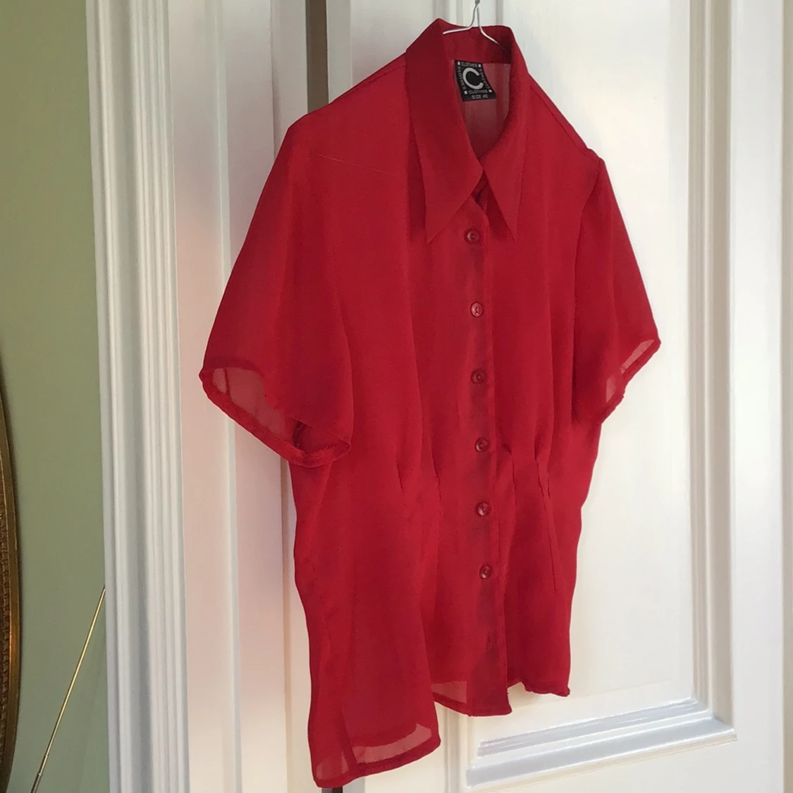 Röd kortärmad blus från C Clothes