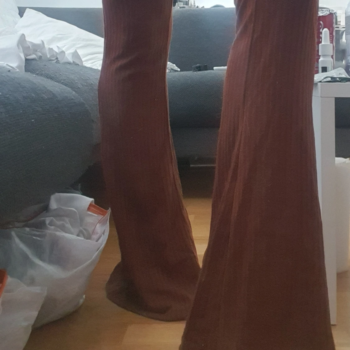 Bruna byxor tunnstickade Shein small xs - 2