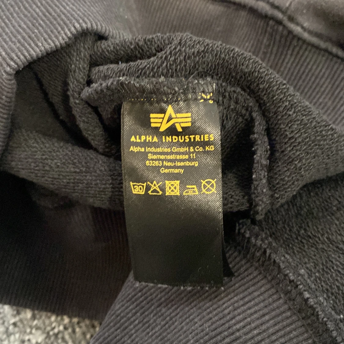 Svart hoodie Alpha Industries S - 4