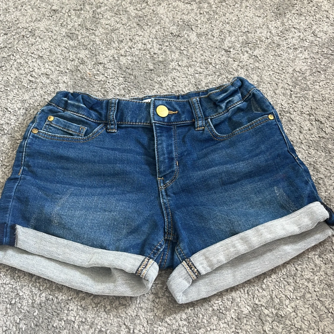 Blå jeansshorts från Lindex - 1