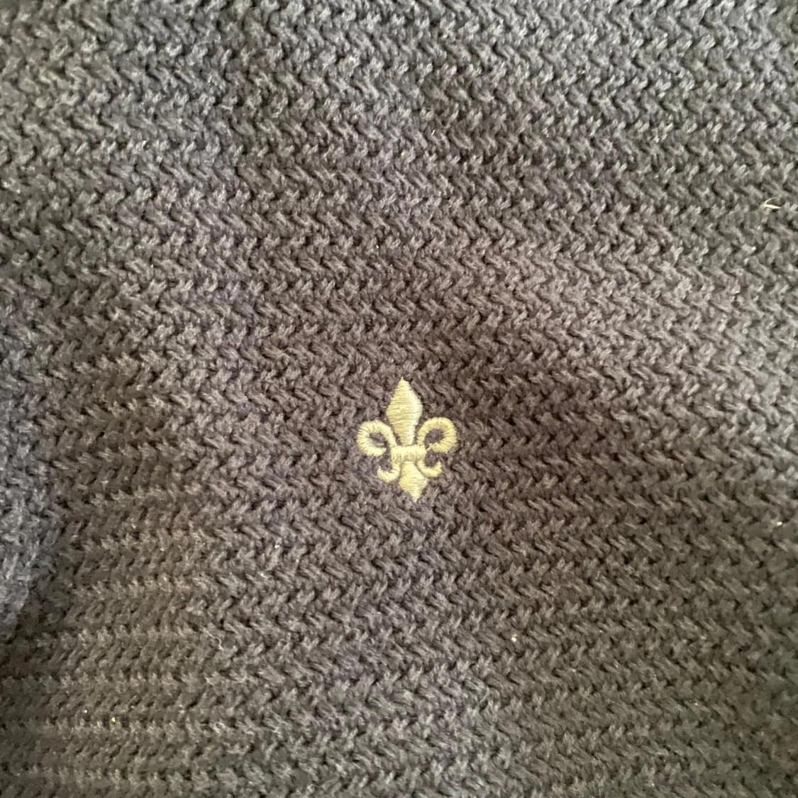 Mörkblå stickad half zip från Morris - 2