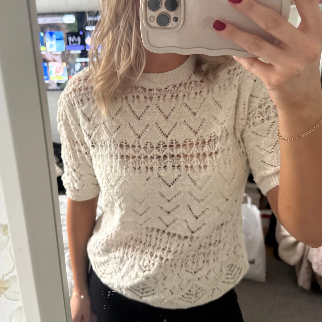 Beige stickad topp från Zara - 2