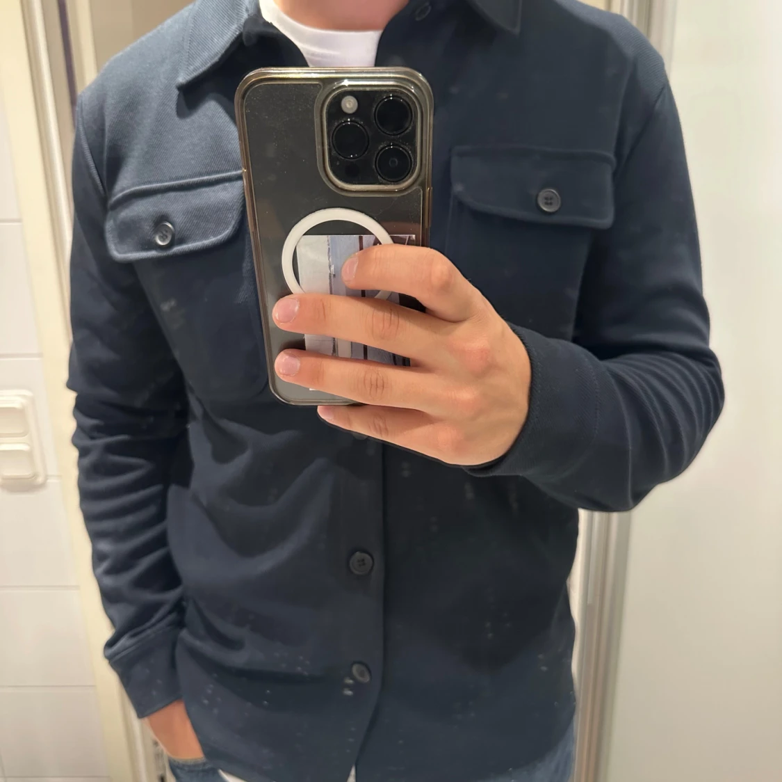 Mörkblå overshirt M - 3