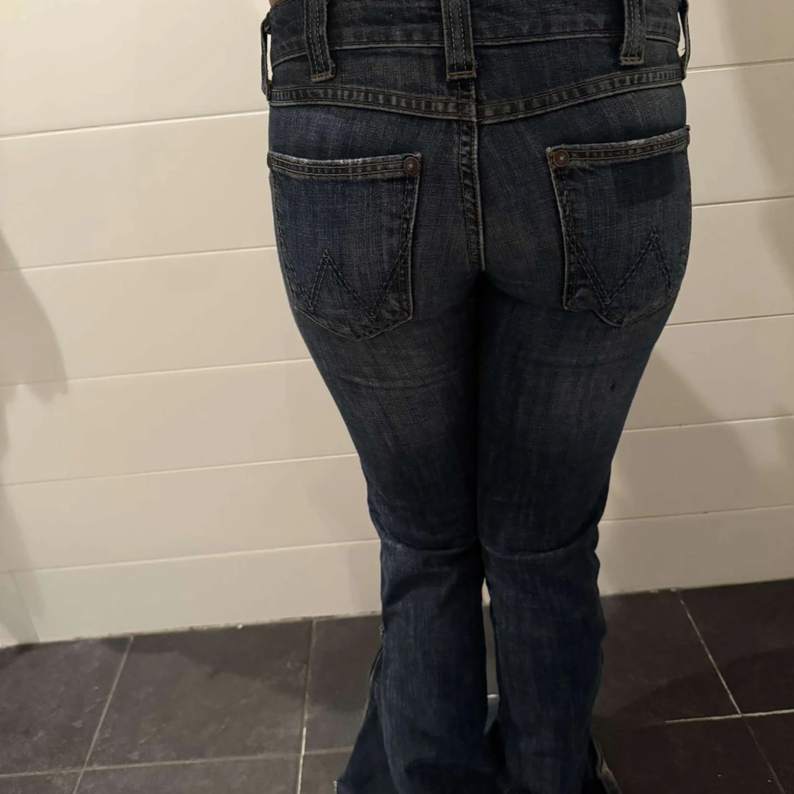 Blå bootcut jeans - 1