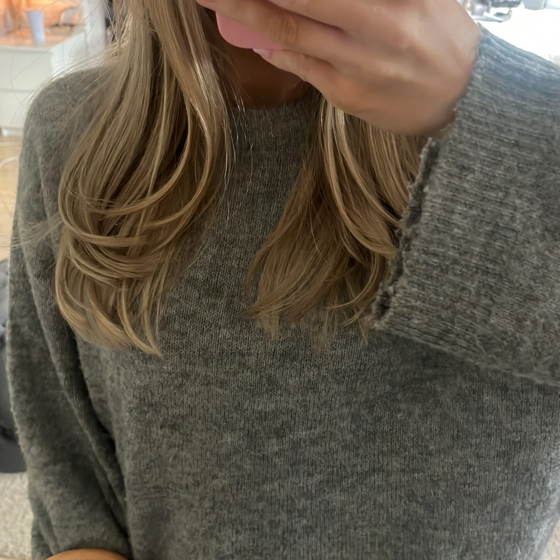 Grå stickad tröja från 157 - 1