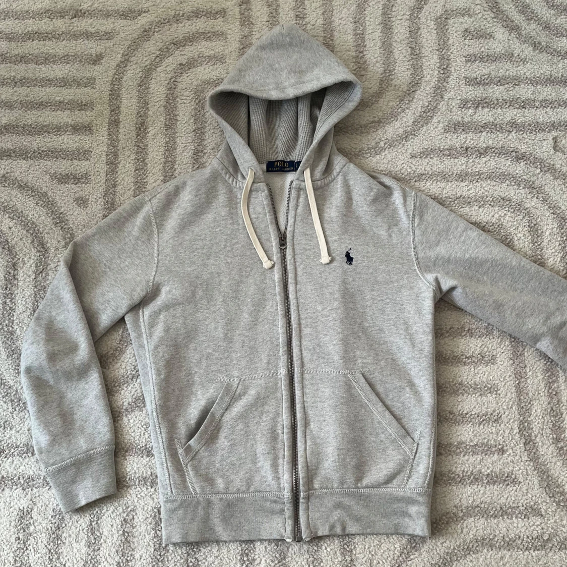 Grå zip hoodie från Ralph Lauren